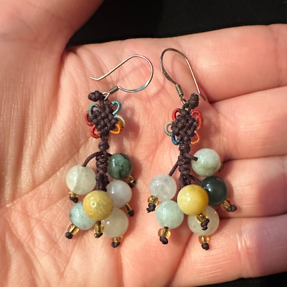 Elegant Beaded Drop Earrings
